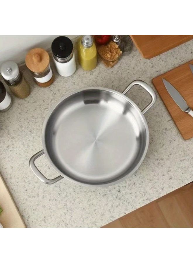 8 66 Inch Silver Stainless Steel Grill Pan Non Stick Frying Pan Dishwasher Safe - Image 4